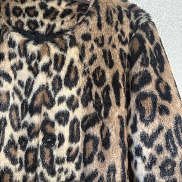 Topshop Animal Print Faux Fur Jacket - Picture 2 of 5